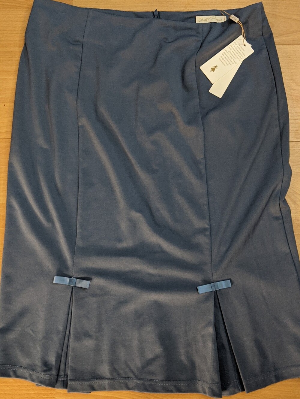 Classic Slate Pastel Blue Women’s Skirt - Picture 8 of 8
